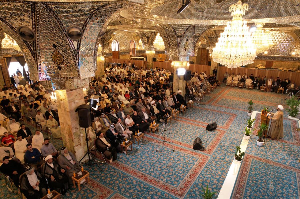 إنطلاق فعاليات ملتقى أنصار سفير الإمام الحسين (عليهما السلام) الثاني للمواكب الحسينية في مسجد الكوفة المعظم